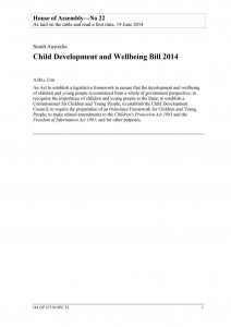 Child and Wellbeing Bill 2014 un