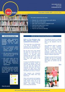 SAASSO Education Update 257 - July 28 2016