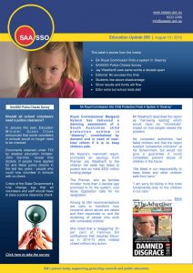 SAASSO Education Update 259 - August 10 2016